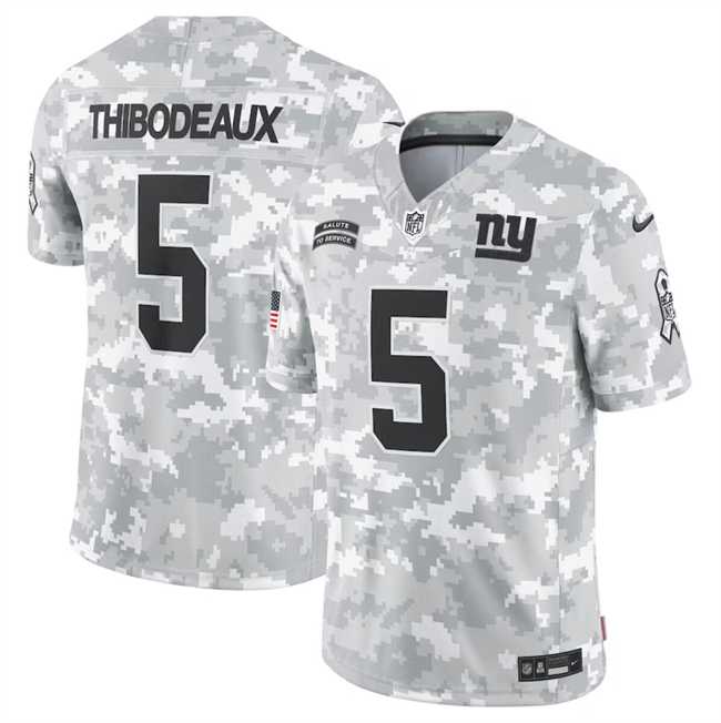 Mens New York Giants #5 Kayvon Thibodeaux 2024 Arctic Camo Salute To Service Limited Stitched Jersey Dyin